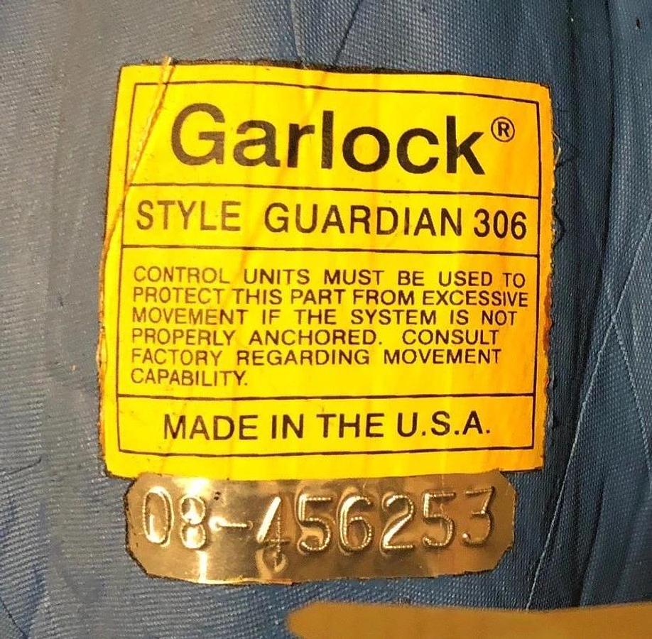 8" GARLOCK G306 E-Z FLO RUBBER EXPANSION JOINT
