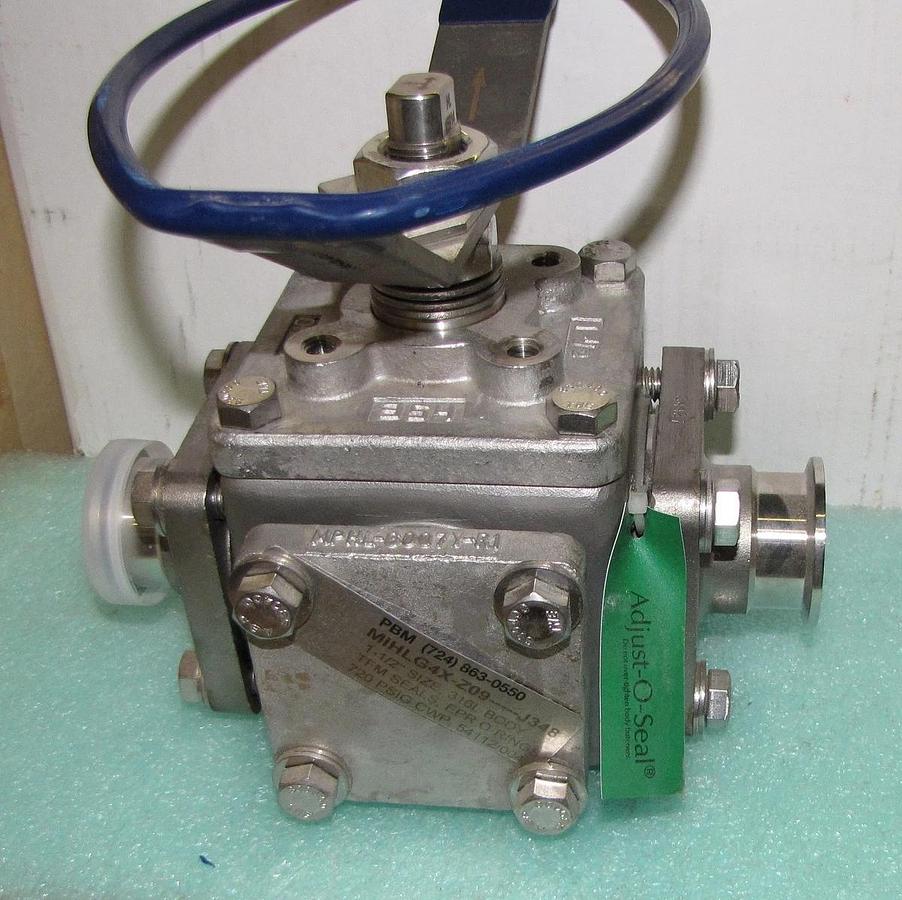 PBM 1 1/2" 3 way 316 Stainless Sanitary Multi-Port Valve Tri Clamp  *new/unused*