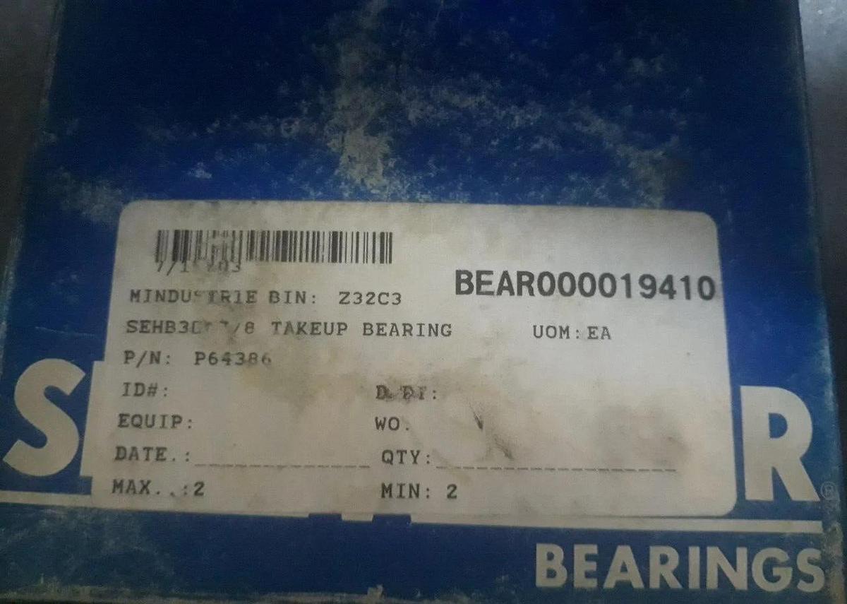 Used NEW SEAL MASTER, SEHB-30, 1-7/8", Cast Iron Hanger Unit Ball Bearing 1.875.