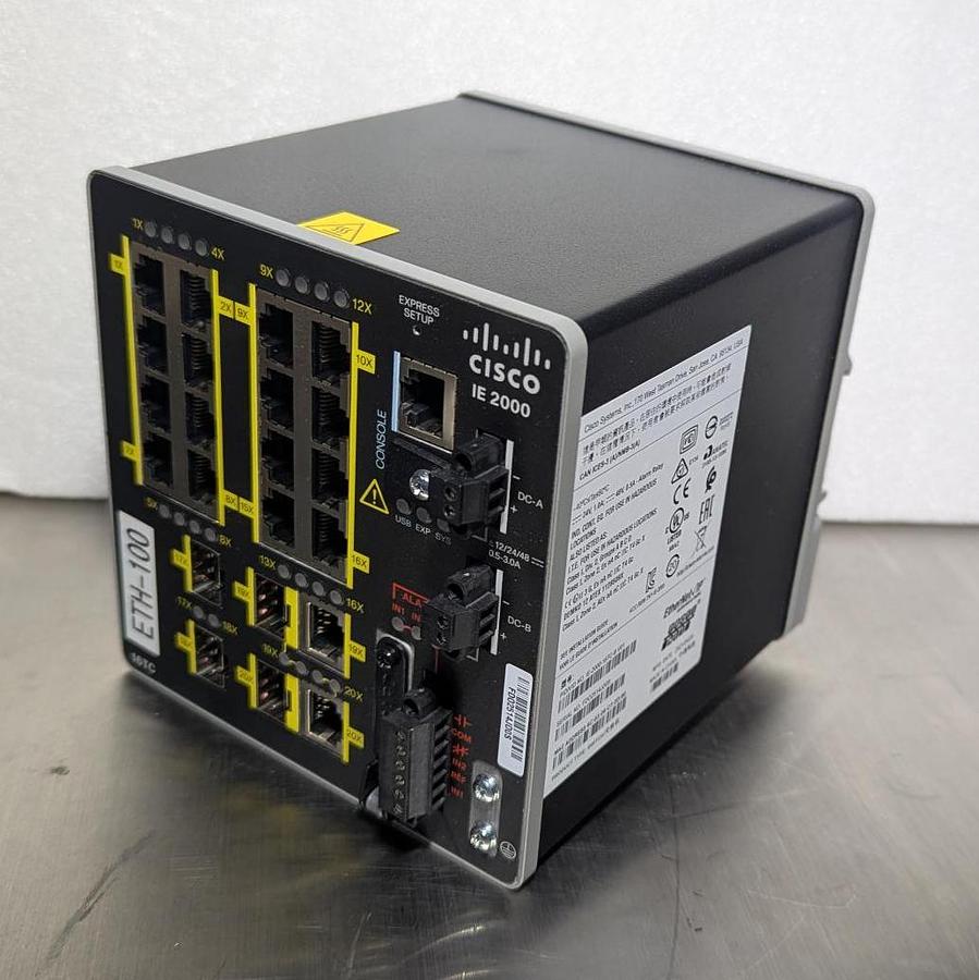 Used 2020 Cisco Industrial Ethernet Switch IE-2000 16TC-B V01