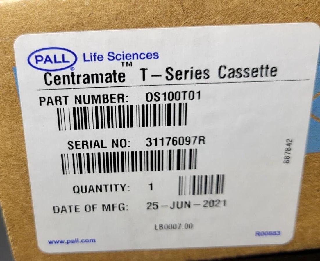 Cytiva PALL T-Series  Centramate  Cassette OS100T01 Omega PES membrane 93 cm²