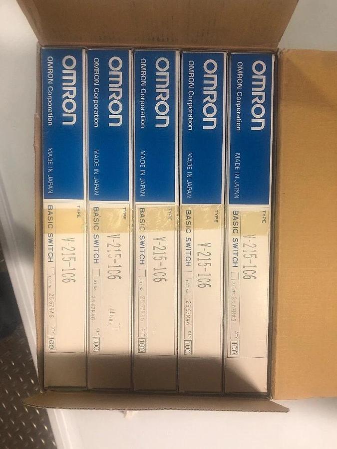 Used Omron Set Of 500 V-215-1C6 Switches