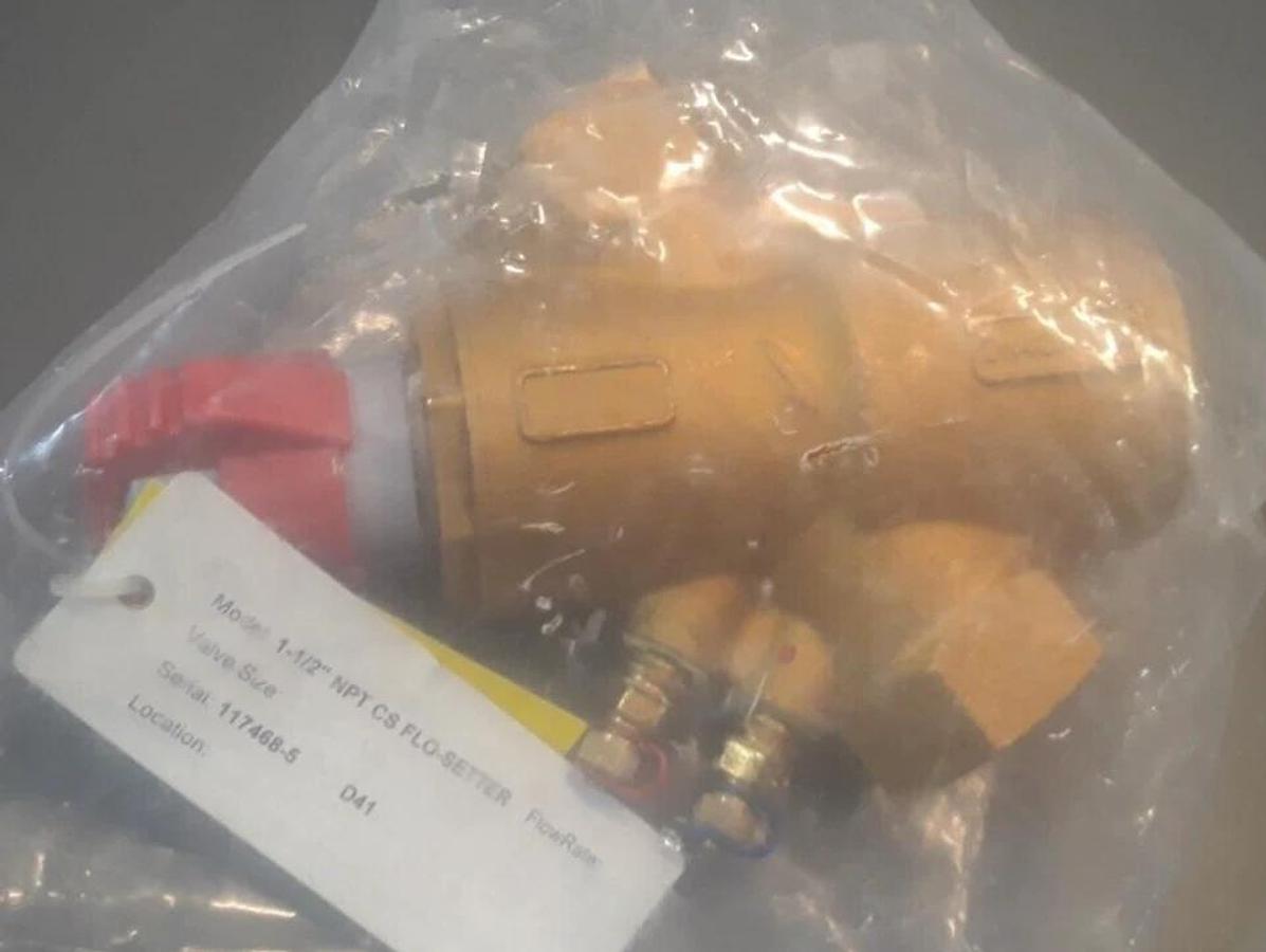 NEW FlowRate,  1-1/2" NPT CS FLO-SETTER CIRCUIT SETTER; VALVE 117468-5