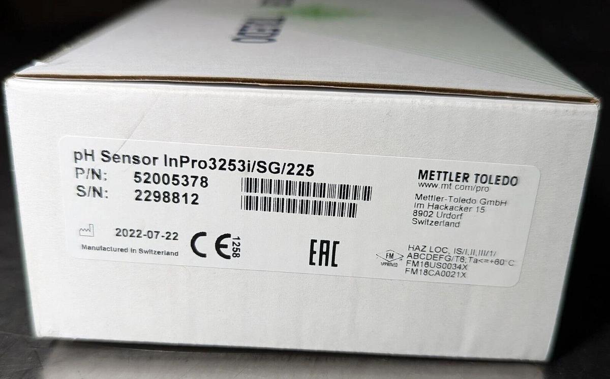 Mettler Toledo pH Sensor InPro3250i/SG/225  52005378