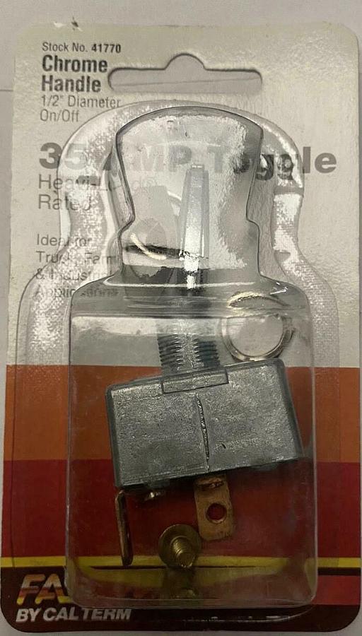 Lot of 4, Chrome CalTerm 35 AMP Toggle Switch, Heavi-Load rated
