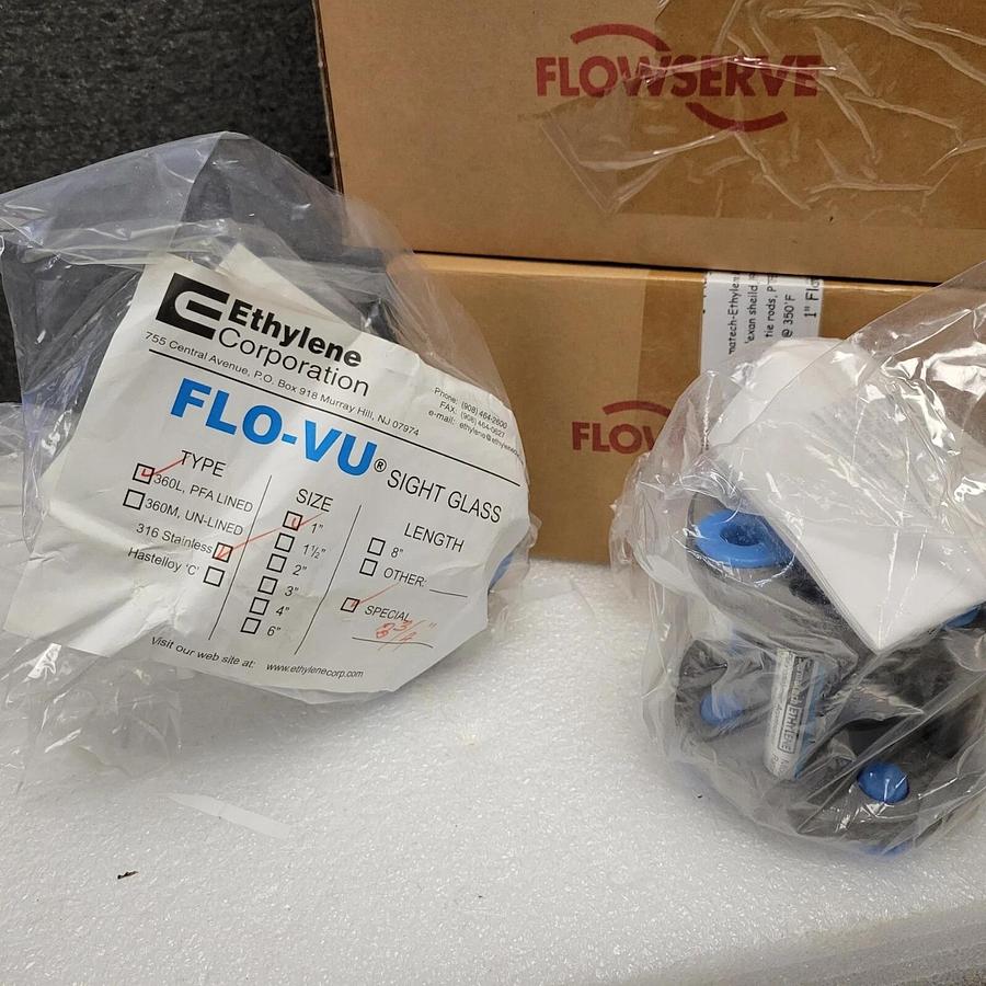 1" SERMATECH ETHYLENE FLO-VU 360M SIGHT INDICATOR 316SS  150 PSIG FLOWSERVE