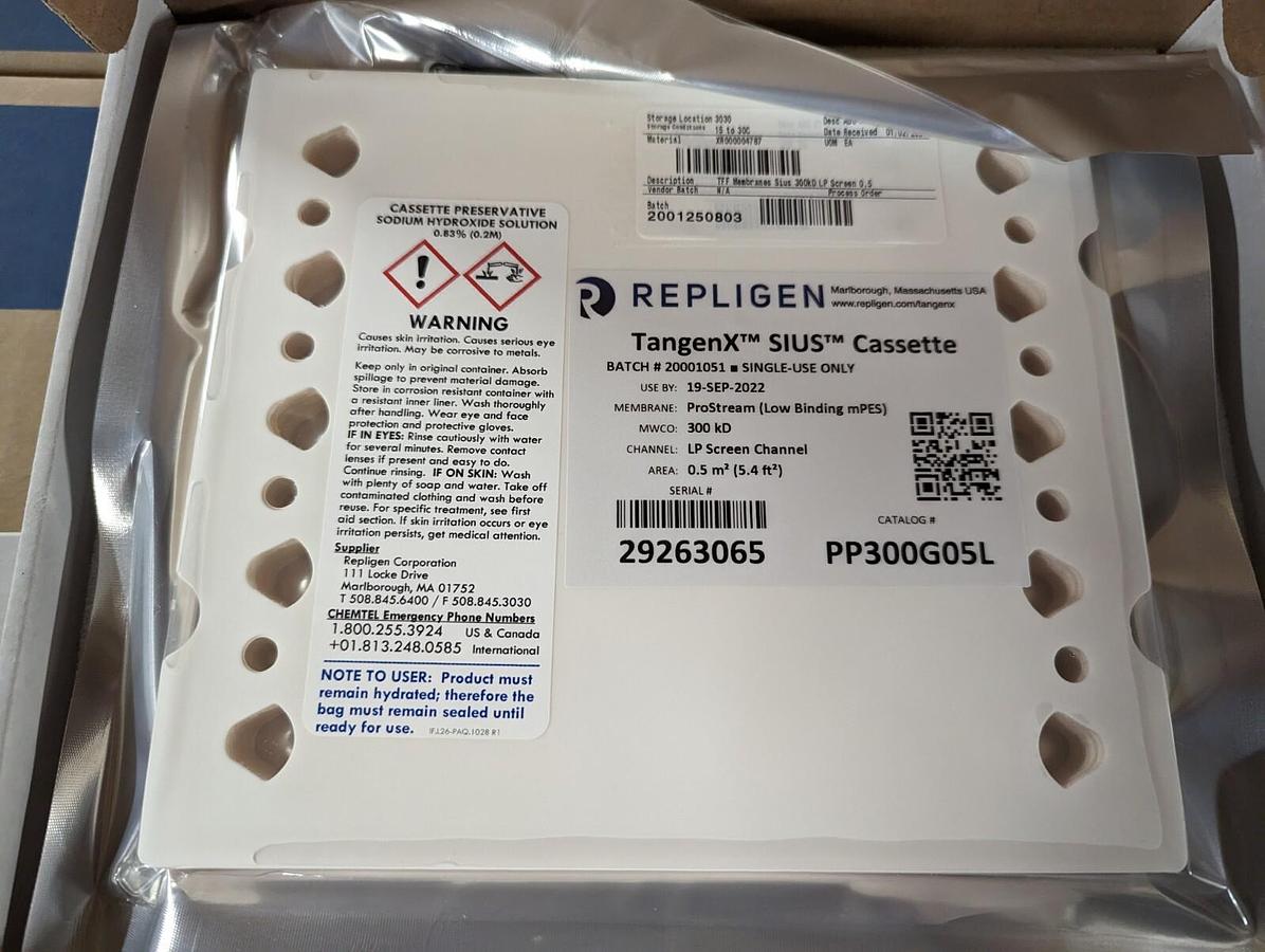 Repligen Cat# PP300G05L TangenX™ SIUS™ Cassette Tangential Flow Filtration