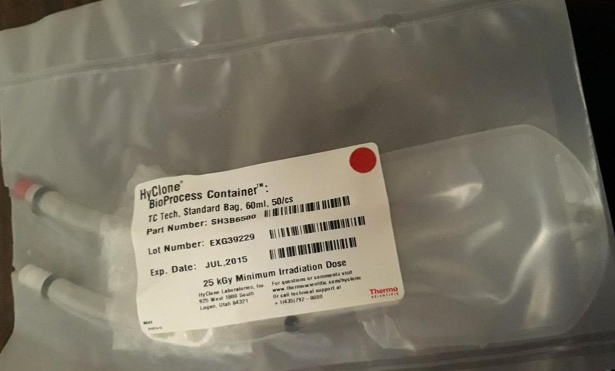 Thermo Scientific Hyclone BioProcess Container SH3B6500  Tech Standard Bag 60ml
