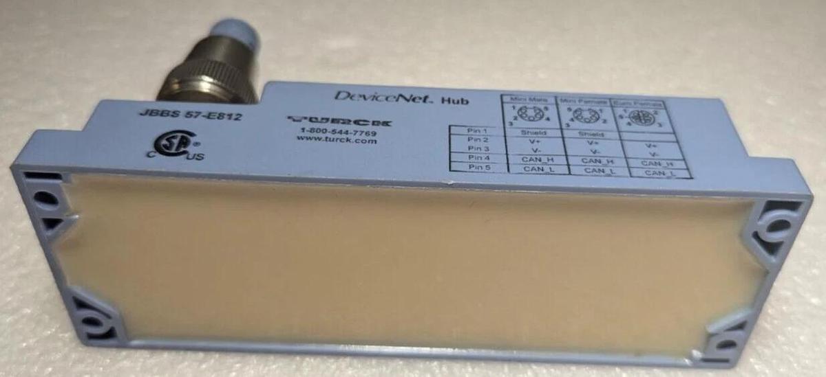 Used Turck JBBS-57-E812  DeviceNet. Hub 8  Connector Ports