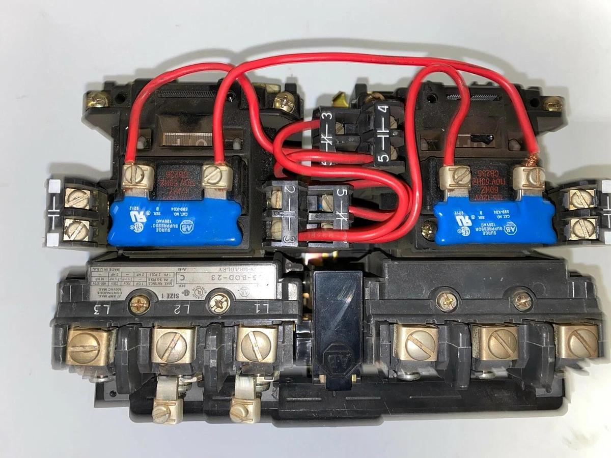 Used Allen Bradley 5O5-BOD-23 Reversing Starter Ser C SIZE 1 115/120V (D6)