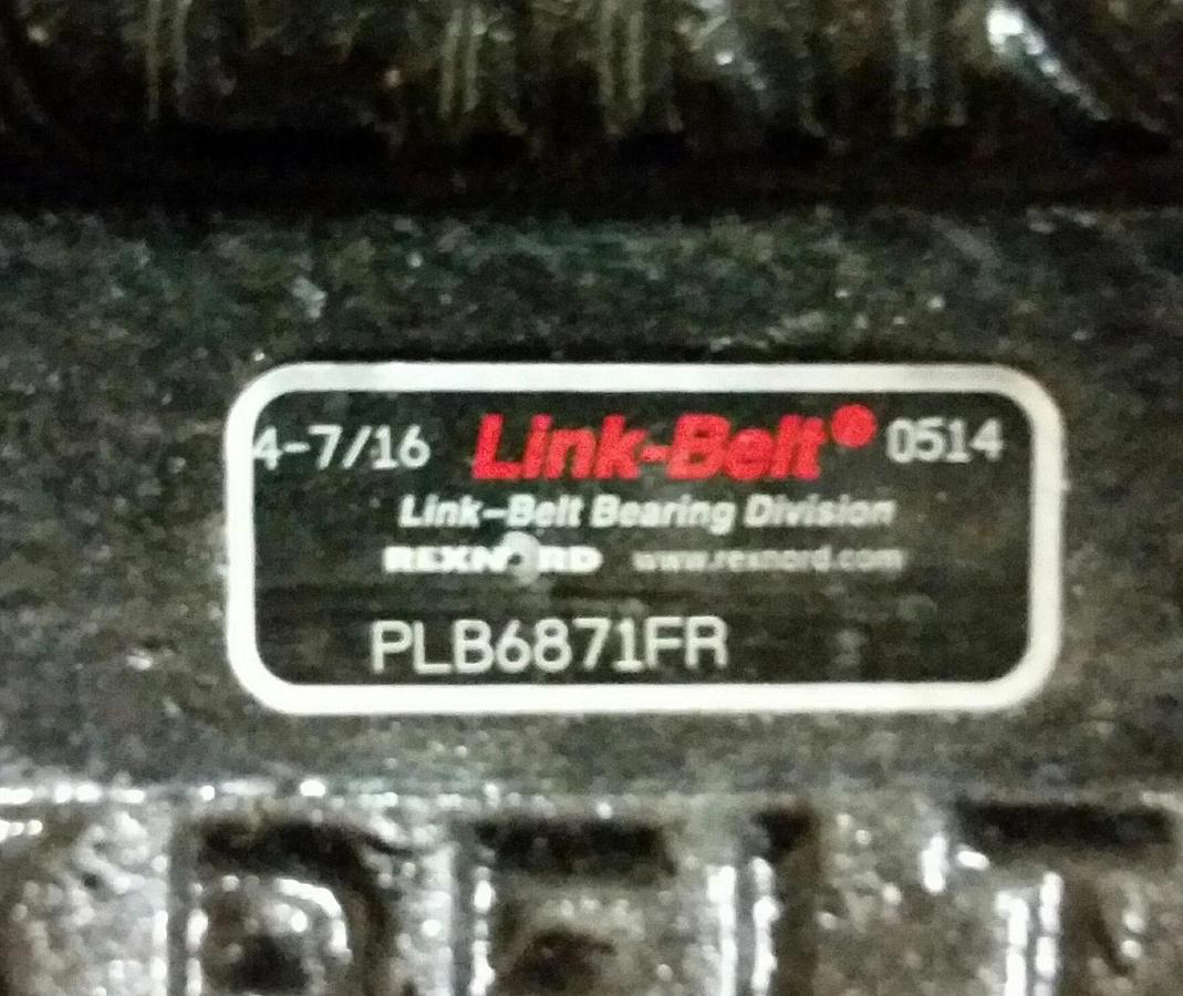PLB6871 Link-Belt (Rexnord) Pillow Block Bearing - Four-Bolt Base, 4 7/16" ID