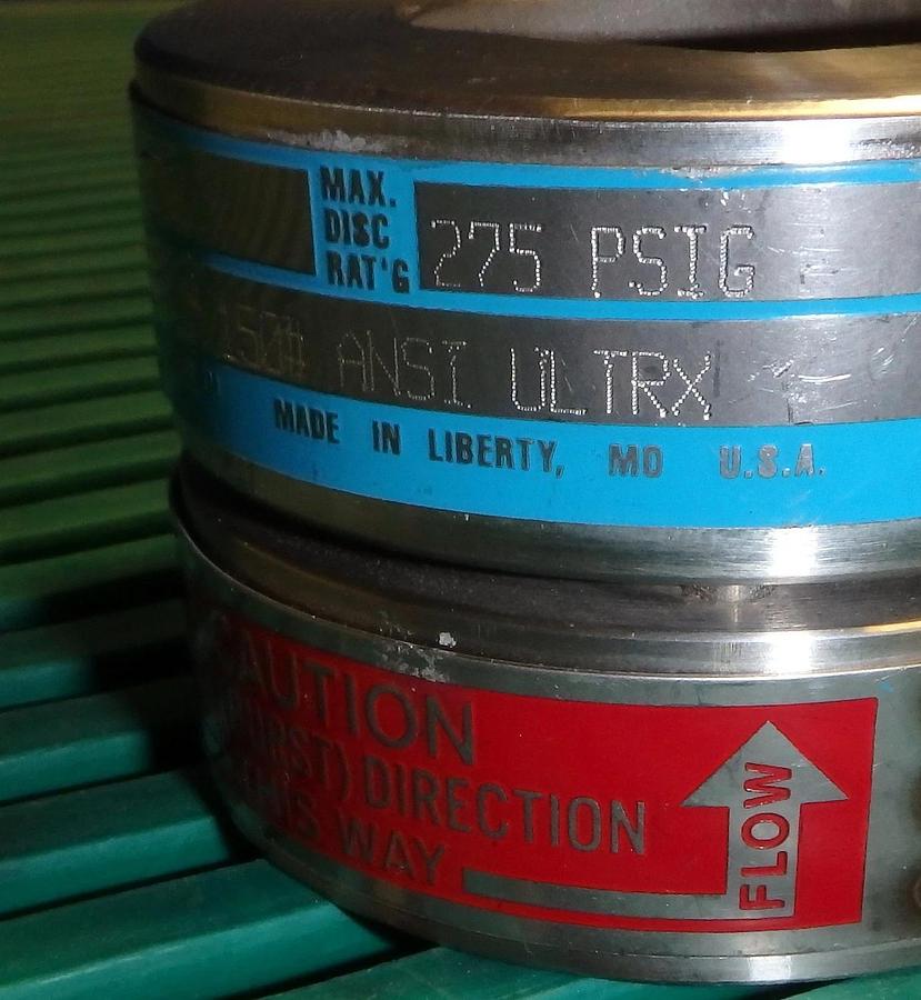 Used Continental Rupture Disc Holder 1" ULTRX 316/316   8013236A   275 PSIG