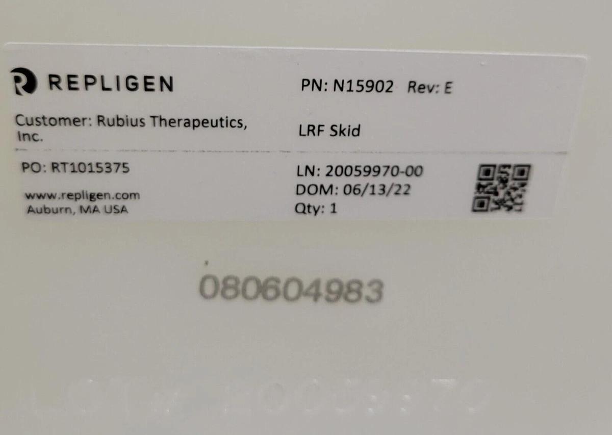Used Repligen accessory Cart LRF Skid N15902 with Artesyn pinch valves