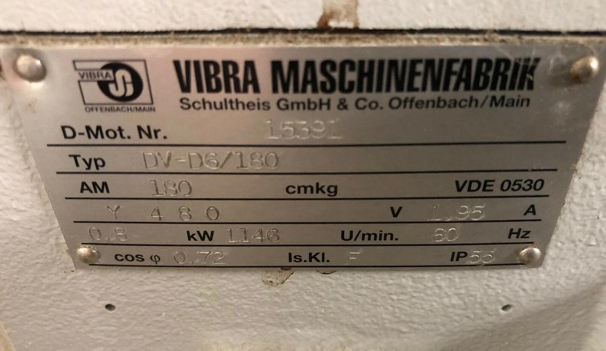 DV-D6/180 Vibrating Motor VIBRA MASCHINENFABRIK SCHULTHEIS 480v