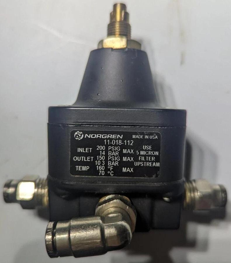 Used Norgren Pressure Regulator   11-018-112 , 200 PSIG   1/4