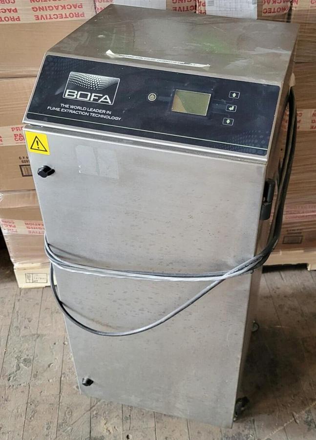 Used 2017  e-SolarMark 55 watt C02  laser coding system with stand and fume extractor