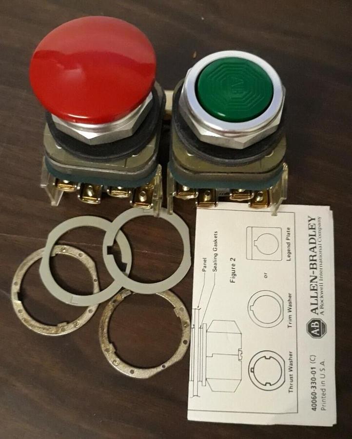 Allen-Bradley 800T-FC16F  Red/Green Push Button Switch