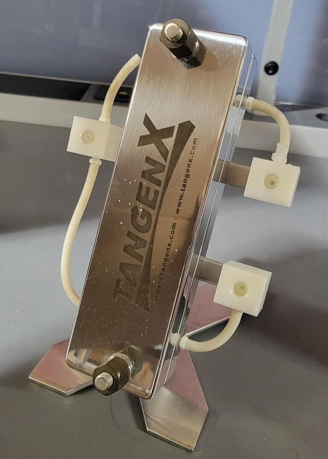 Used REPLIGEN TangenX  Low Holdup Volume Holder LHV TX002 with stand TX013