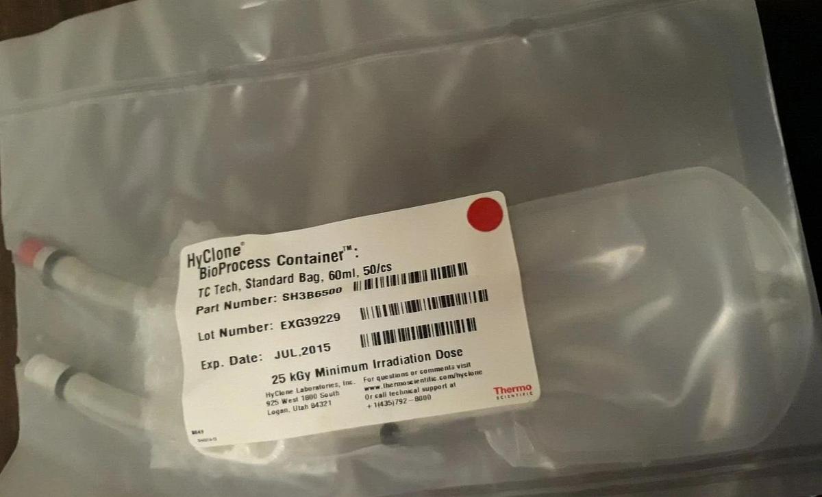 Thermo Scientific Hyclone BioProcess Container SH3B6500  Tech Standard Bag 60ml