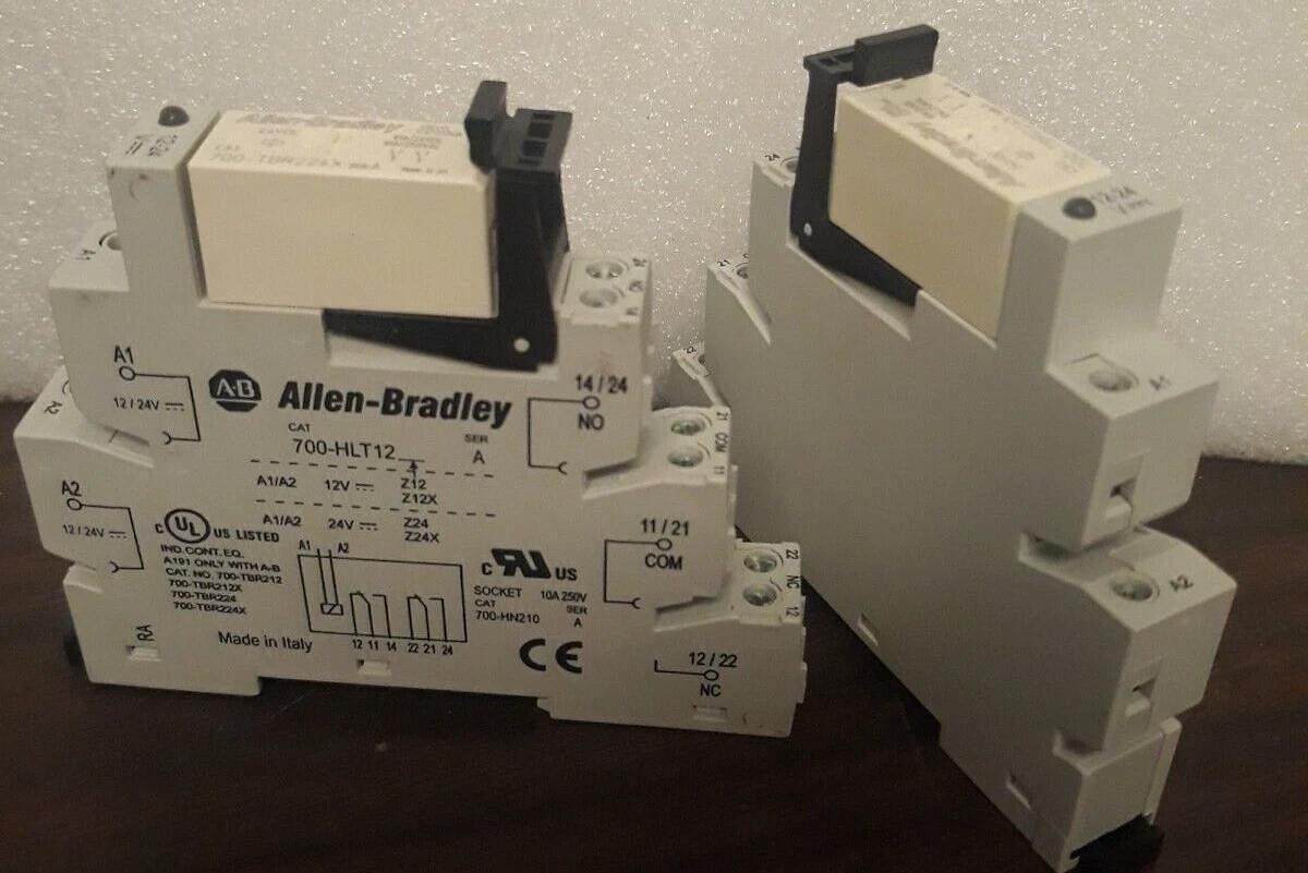 Used Lot of 2 ALLEN BRADLEY 700-HLT12  Relay Modules