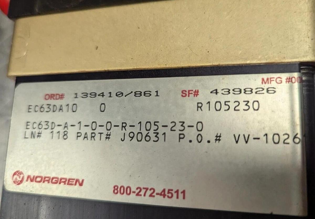 Norgren EC63D-A-1-0-0-R-105-23-0 Power Clamp