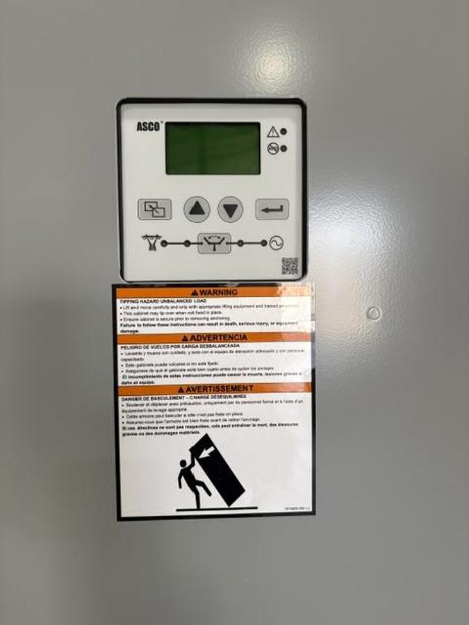 NEW ASCO 300 Series 2000A Service Rated 208V 3Ø Automatic Transfer Switch