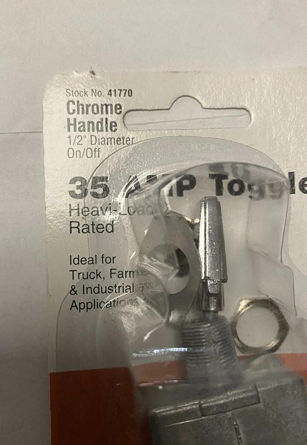 Lot of 4, Chrome CalTerm 35 AMP Toggle Switch, Heavi-Load rated