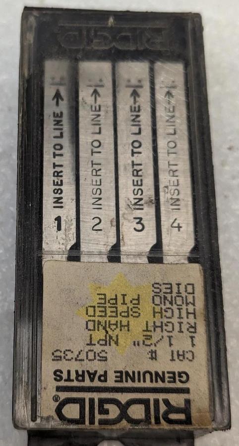 Ridgid 1-1/2" High Speed Pipe Dies  50735