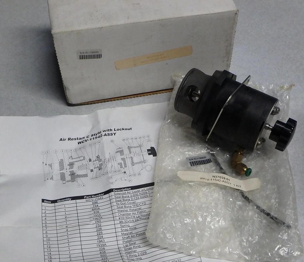 BURKERT WCV-11542 AIR RESTART C STYLE with LOCKOUT KIT  New