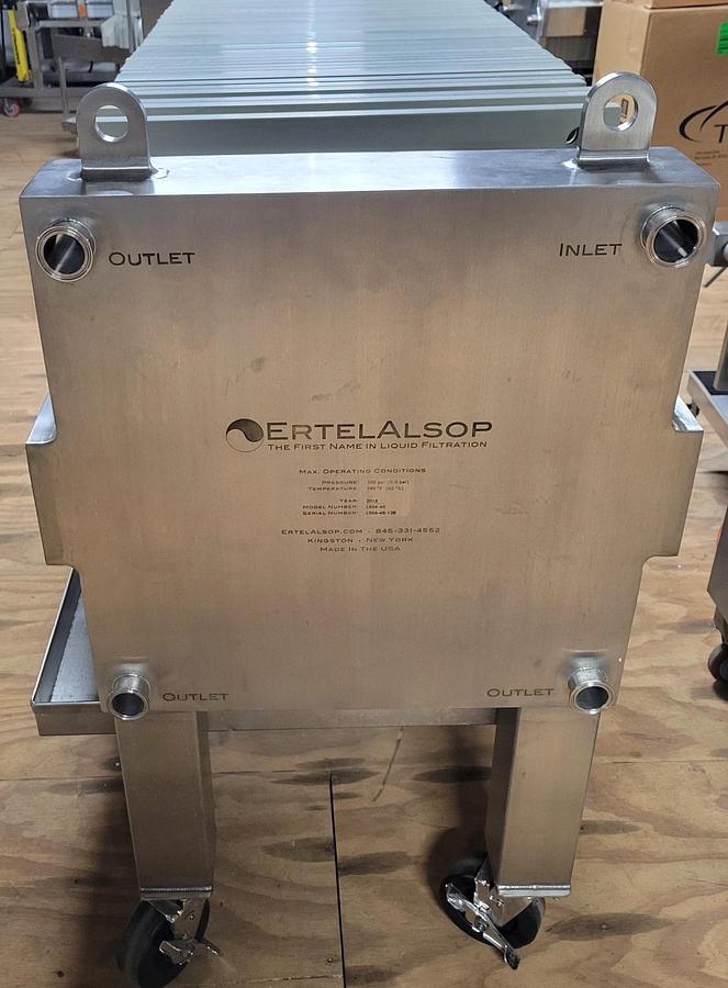 Used ErtelAlsop L604-46 stainless steel plate and frame filter press 24" x 24"