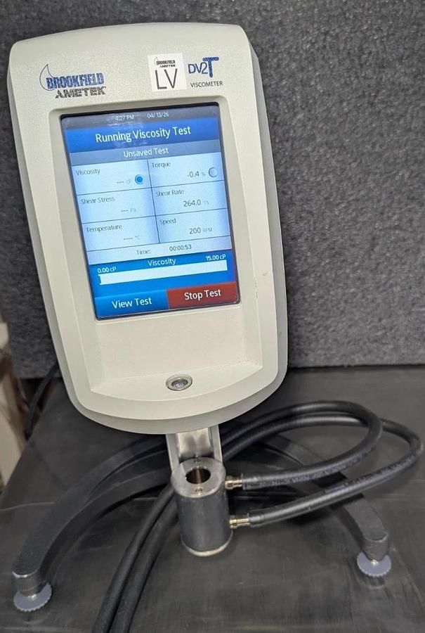 Used Brookfield   Viscometer  DV2T  Touch Screen  DV2TLVMJ0