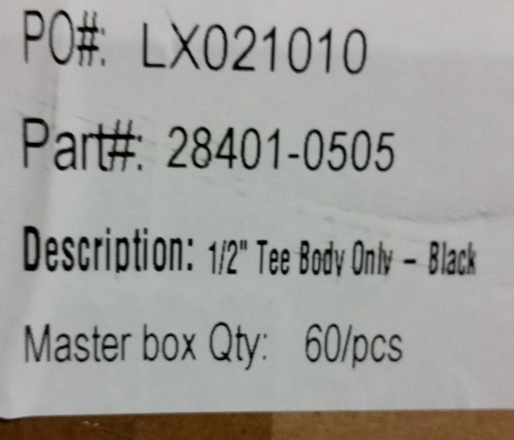 20 Unigrip Sharkbite PEX push to fit 1/2" plastic TEE 28401-0505