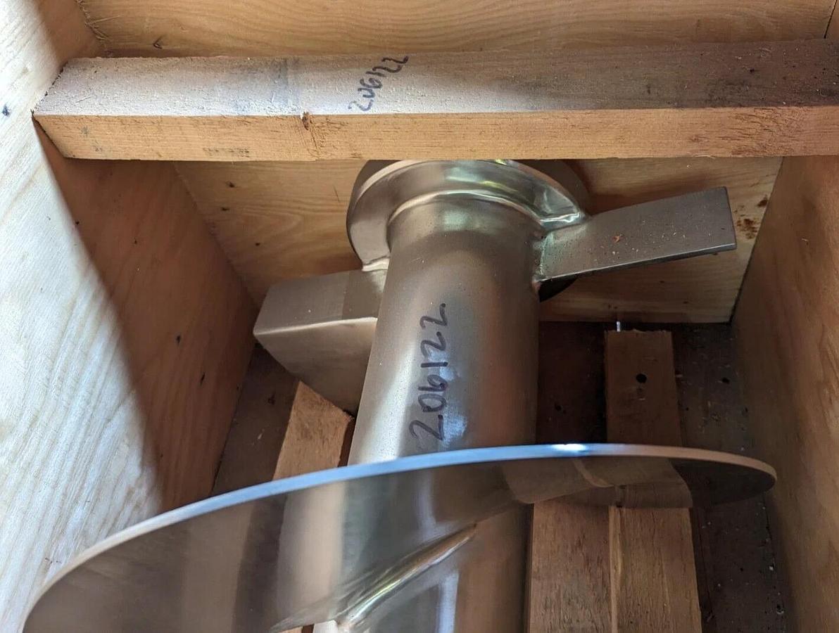 Bolz-Summix mixing screw 6' long, 14" diam.  stainless steel