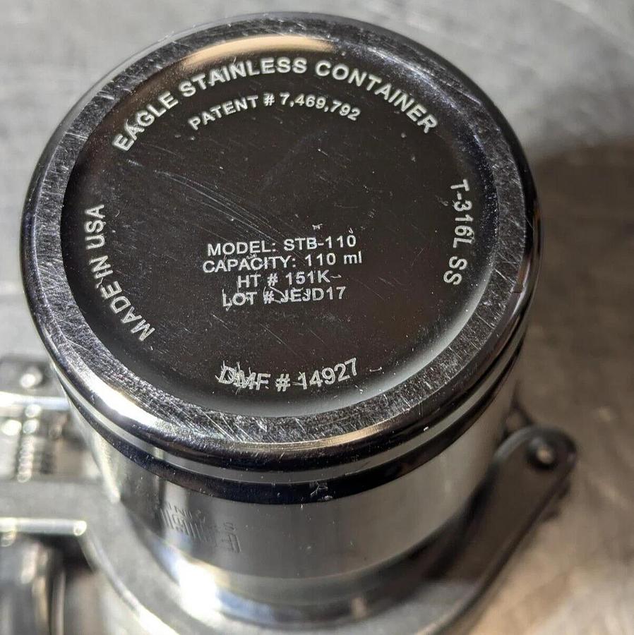 Used Eagle Stainless Container   STB-110 /T-316L SS  110ml