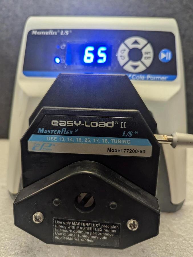 Used Masterflex L/S 07528-10 Peristaltic Pump w/ Easy-Load II Pump Head 77200-60
