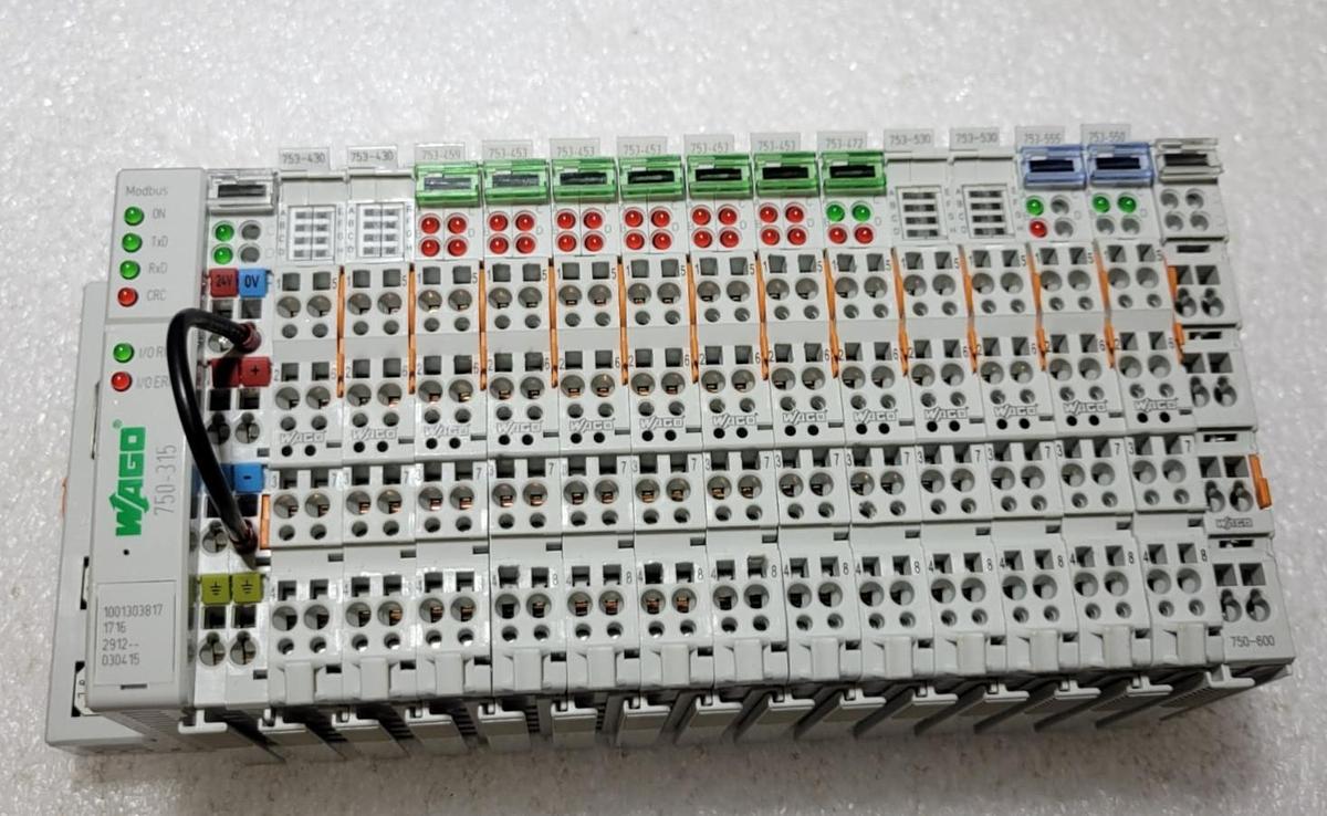 Used WAGO 750-315 Fieldbus Coupler MODBUS RTU with many modules