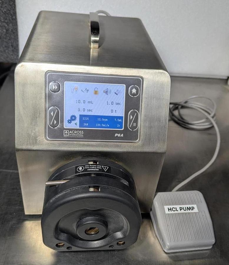 Used Across International P6A/K25  Peristaltic Pump with  Foot switch