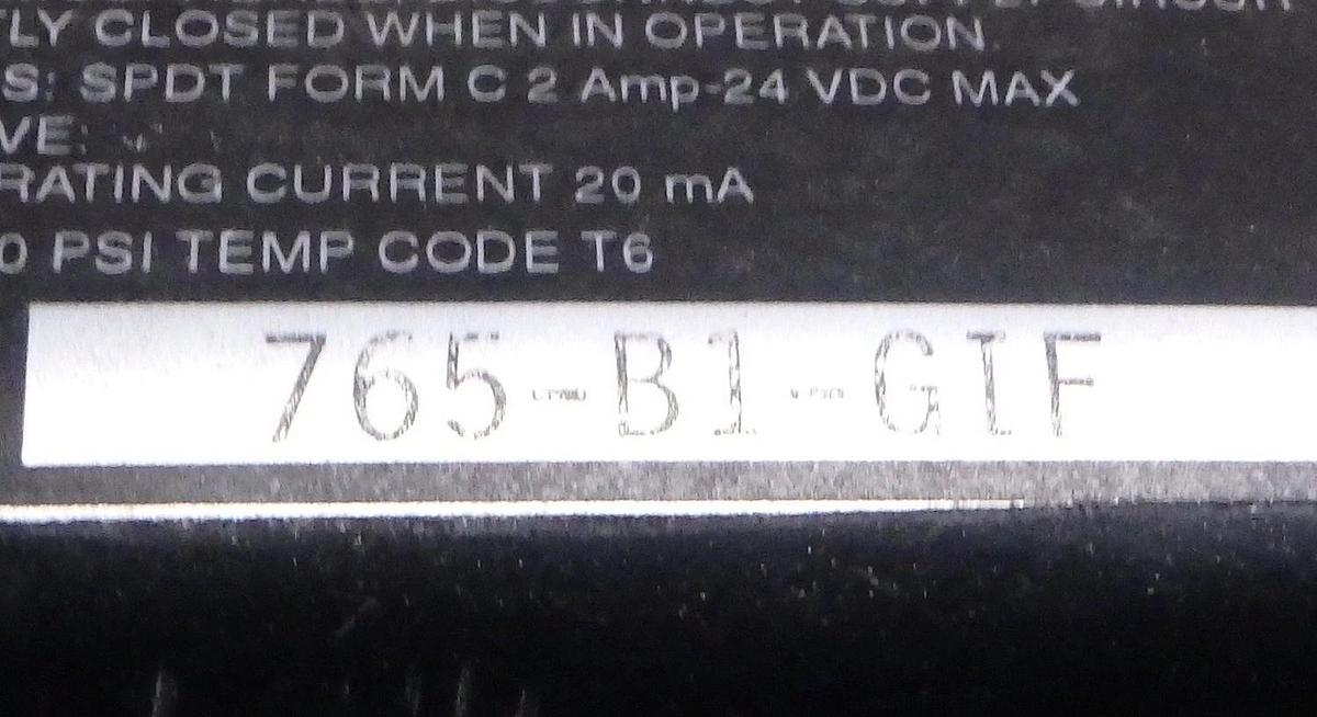 Used WESTLOCK BEACON VALVE MONITOR 765-B1-GIF, SVF F.C.I. TSB76666AT, 1/2" VALVE