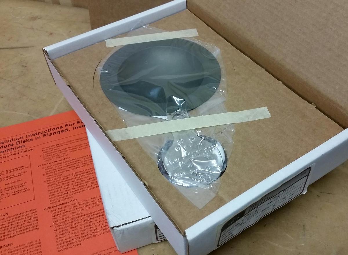 4" Oseco FAS Rupture Disc 142 psig @ 72°F,  Inconel