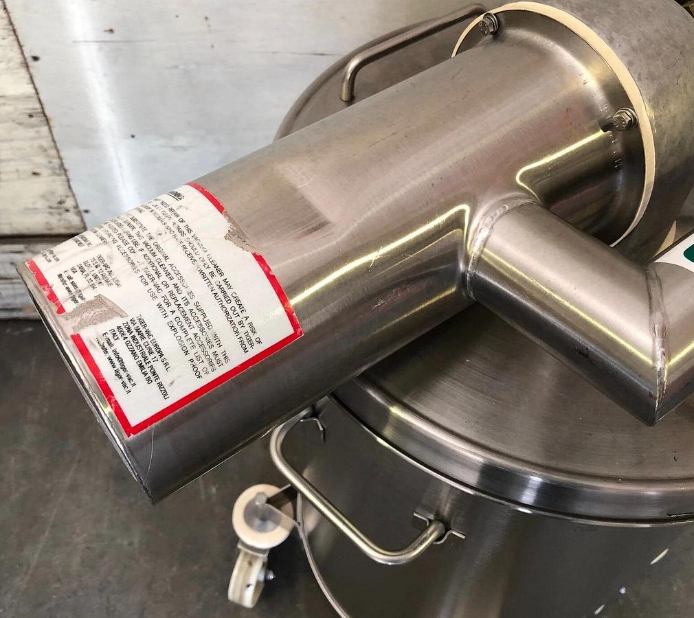 Tiger-Vac Model CS-15, HEPA Pneumatic Vacuum Cleaner stainless steel
