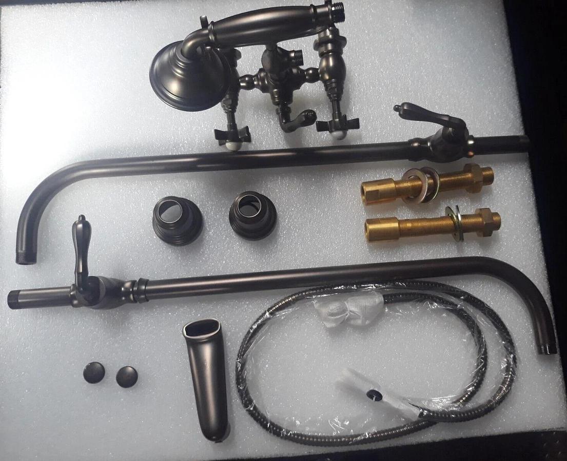 Used Carbon Bronze DXV TRADITIONAL FLOOR MOUNT BATHTUB FAUCET  D35107954.110