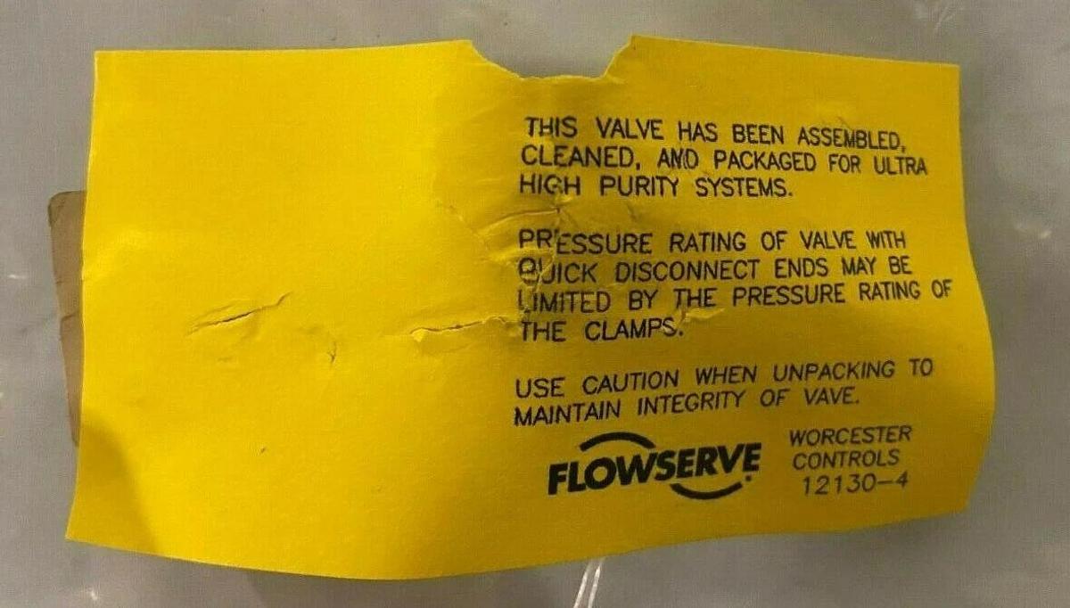 Used Flowserve Worcester Controls 1-1/2'' Ball Valve PWK4466RTXBO Butt Weld 400F