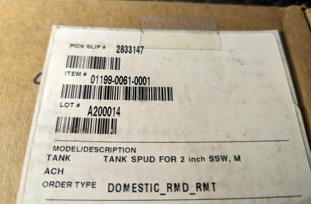 Rosemount 01199-0061-0001 Sanitary Tank Spud for 2 inch SSW