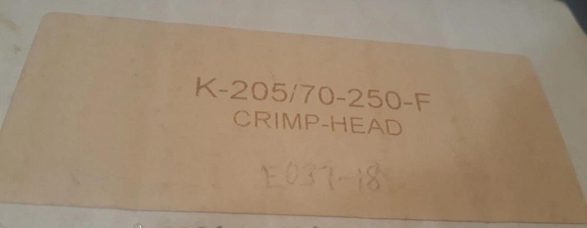 Kebby Industries K-205/70-250F Crimper Head
