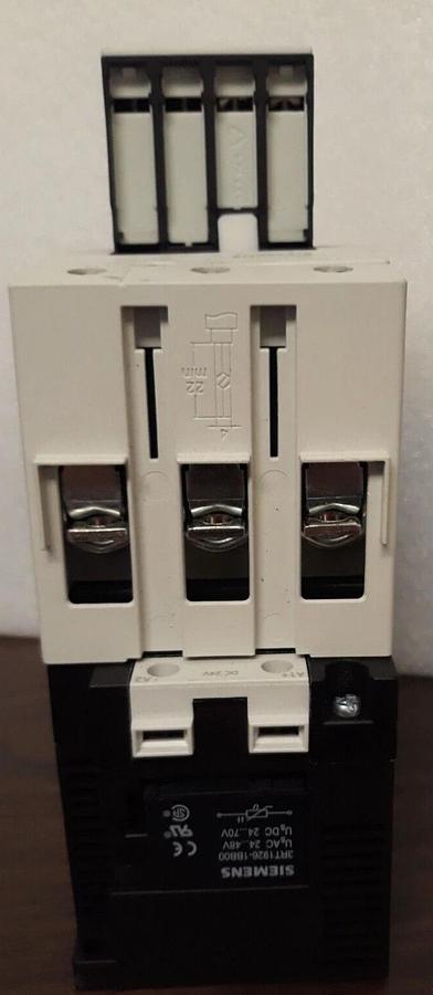 Used Siemens 3RT1044-1B-3MA0 Power Contactor w/ 3RT1921-1H22-AA1 /3RH1926-1BB00