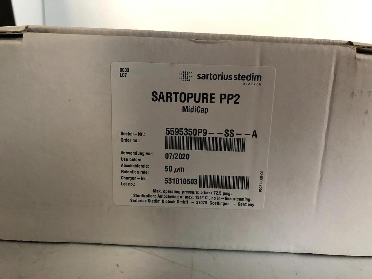 Used Sartorius Stedim SARTOPURE PP2 50um MIDICAPS (4 In Box As Shown In Pictures)