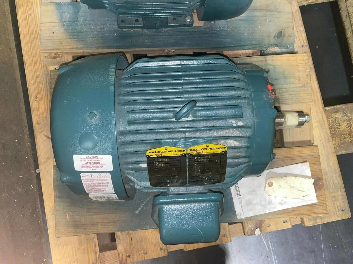 Used 10 HP Baldor Super-E Severe Duty 841XL  ECP83771T-4 Electric Motor 3450 RPM