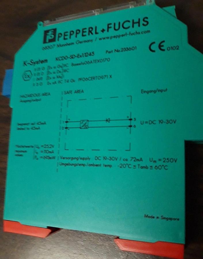 Used Lot of 2  Pepperl+Fuchs  KCD0-SD-Ex1.1245 SOLENOID DRIVER 233601