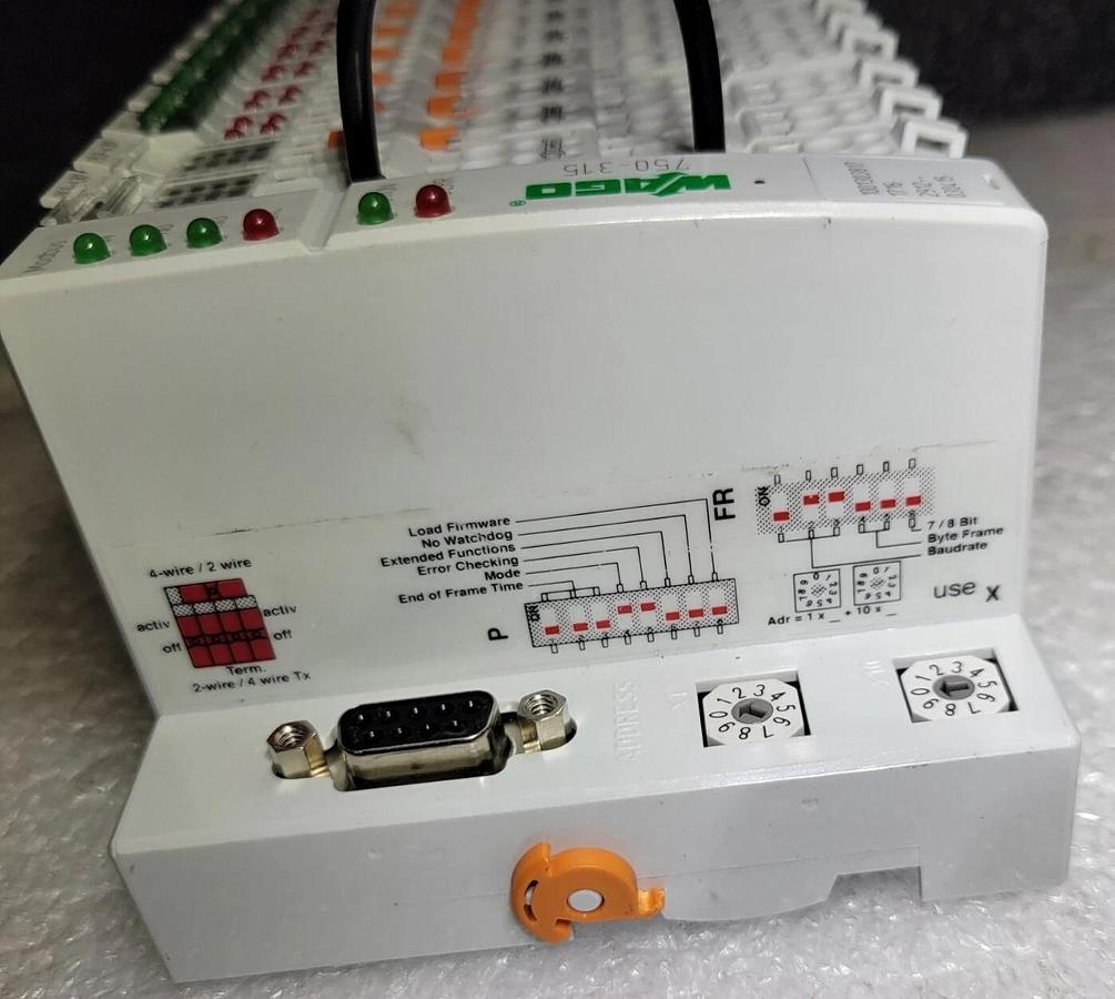 Used WAGO 750-315 Fieldbus Coupler MODBUS RTU with many modules