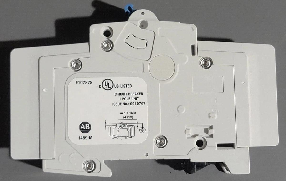 Used Allen-Bradley 1489-M/ E197878 Single Pole Circuit Breaker 4A